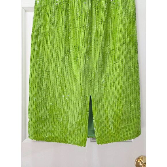 J. Crew Collection Green Sequin Pencil Skirt S NWOT - Picture 5 of 8